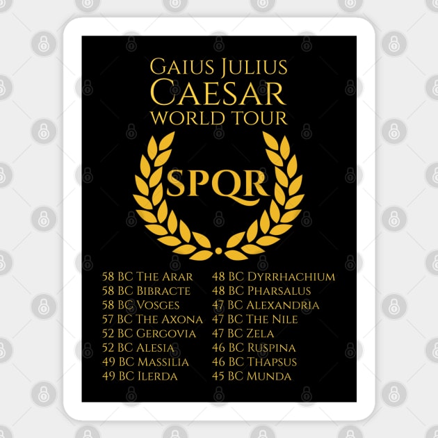 History Of Ancient Rome SPQR - Julius Caesar World Tour Sticker by Styr Designs